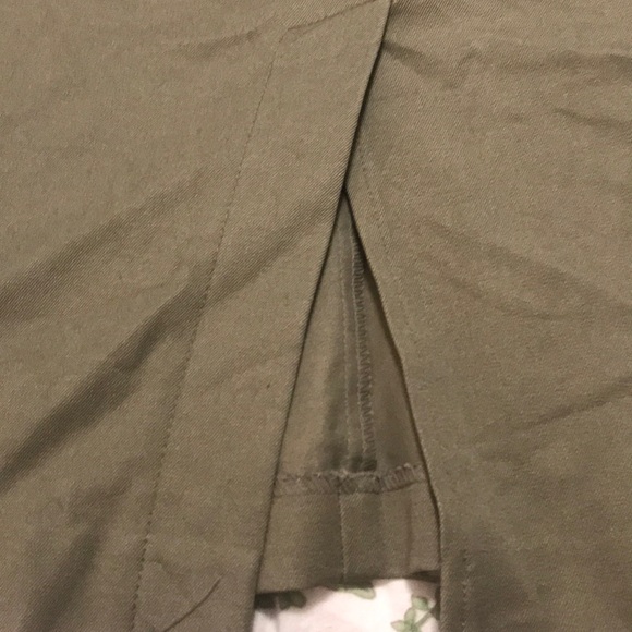 Army Green Long Pencil Skirt - Picture 4 of 4